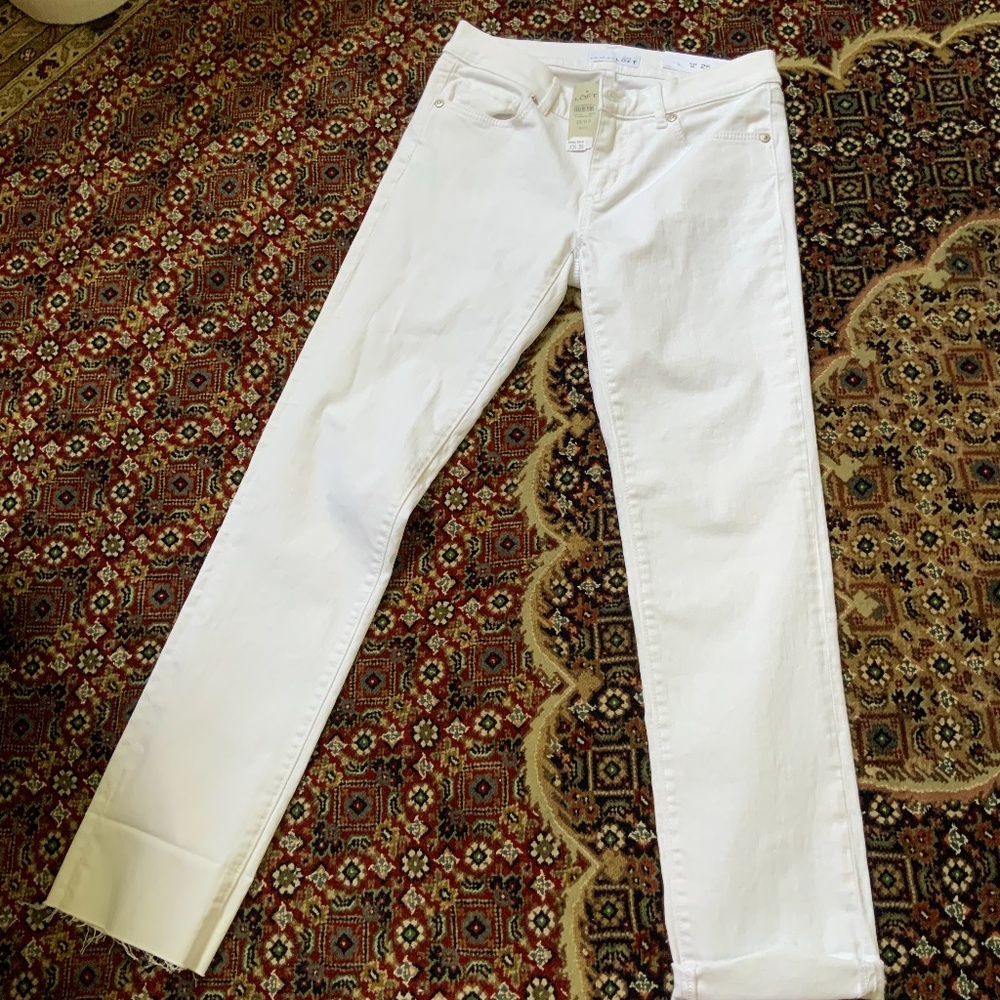 Anne Taylor loft white jeans size 0